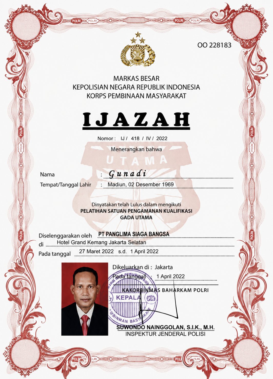 KUALIFIKASI GADA UTAMA